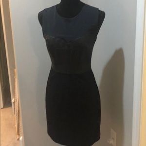 Milly brand, Black sleeveless zip up dress